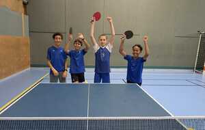 Les minimes : Jules, Eliot, Ibrahim et A-Yonn